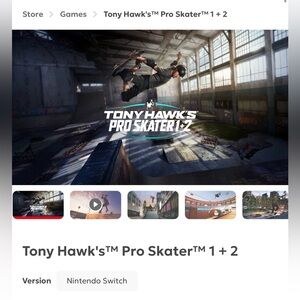 Nintendo Switch Tony Hawk's Pro Skater 1+2 Game Card - Black, Red